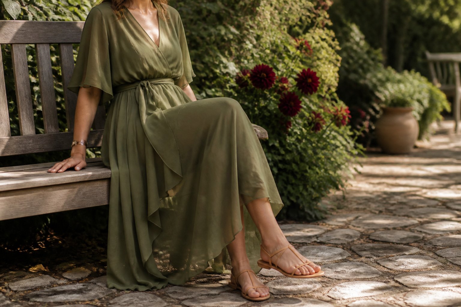 A collage of casual wedding guest outfit ideas for 2026.