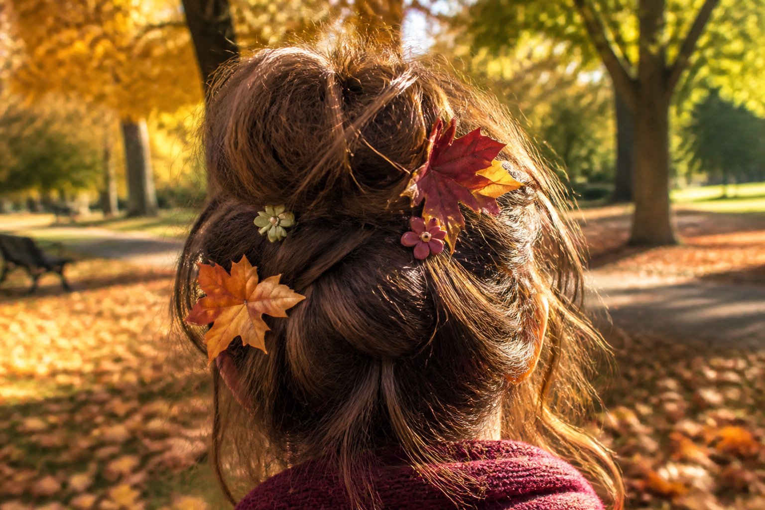 Collage of various cute fall hairstyles displayed on models.